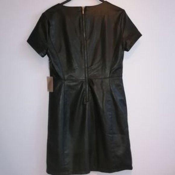 A-Line Faux Leather Dress - Picture 2 of 3